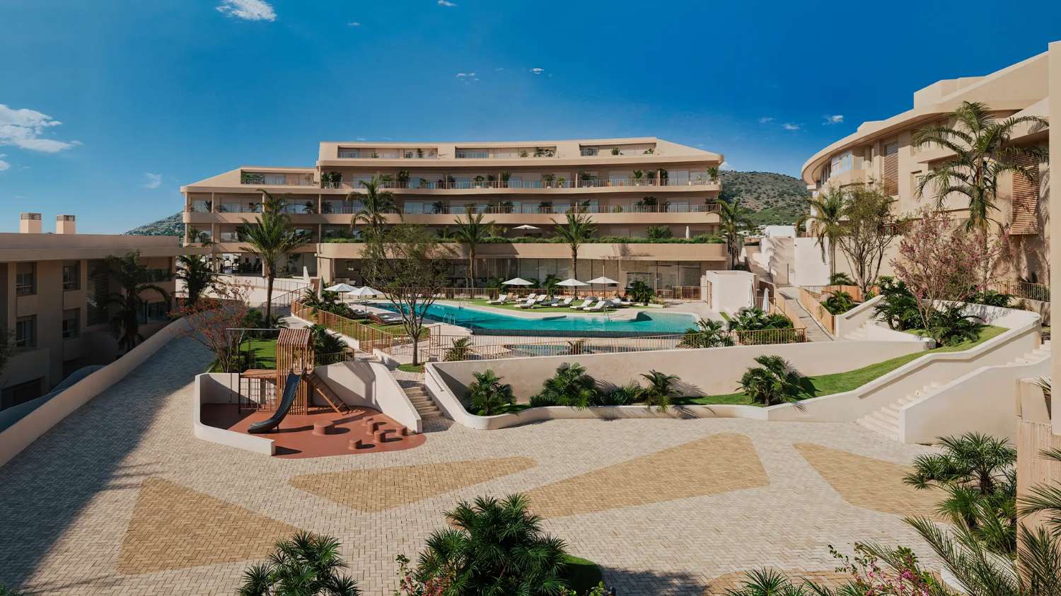 For Sale. New build apartments with 1, 2 & 3 bedrooms. Prices from €499.000. Fuengirola.