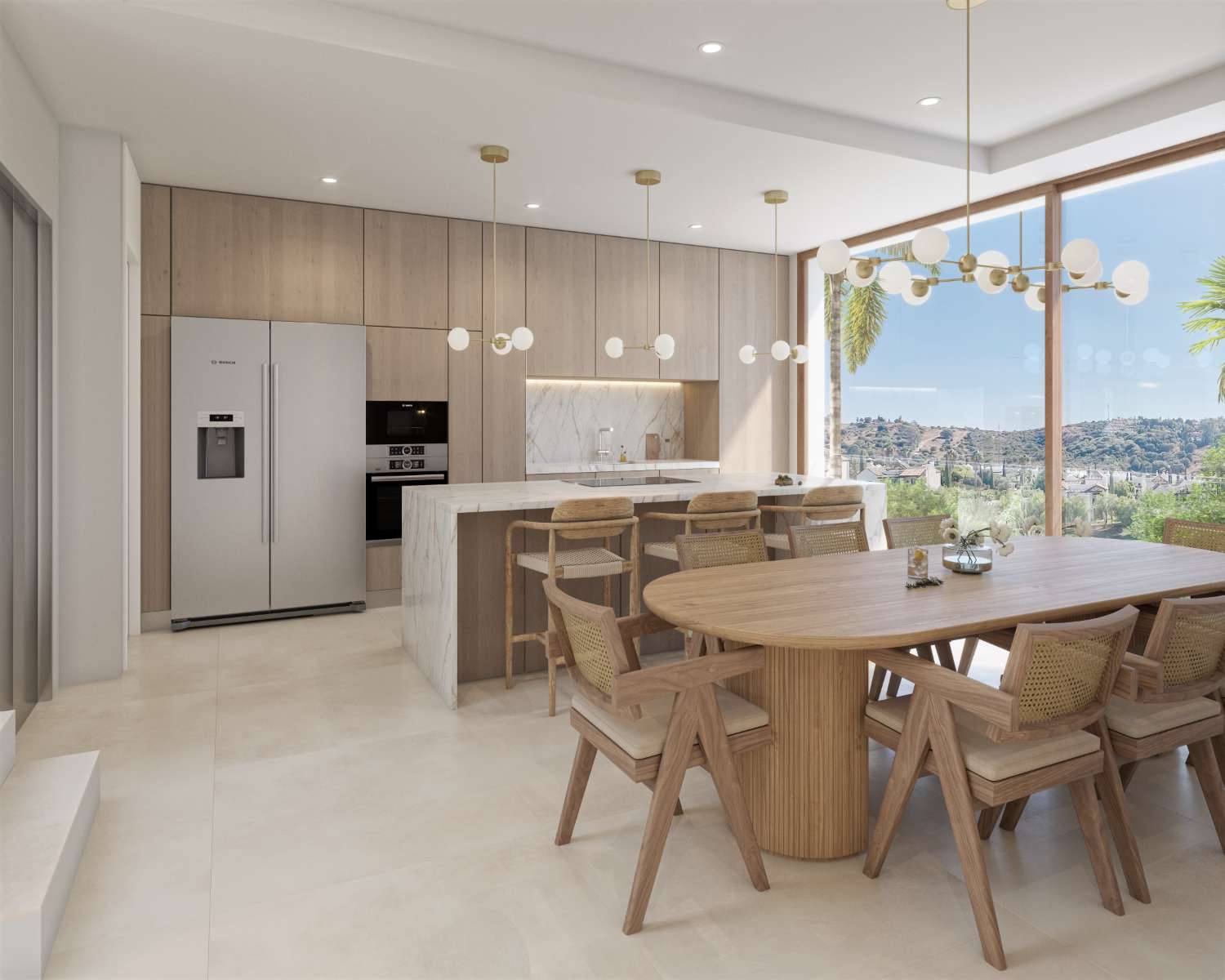 Villas for sale FROM €1.312.500. With 4, 5 and 6 bedrooms. On the Golf with sea views. Estepona.