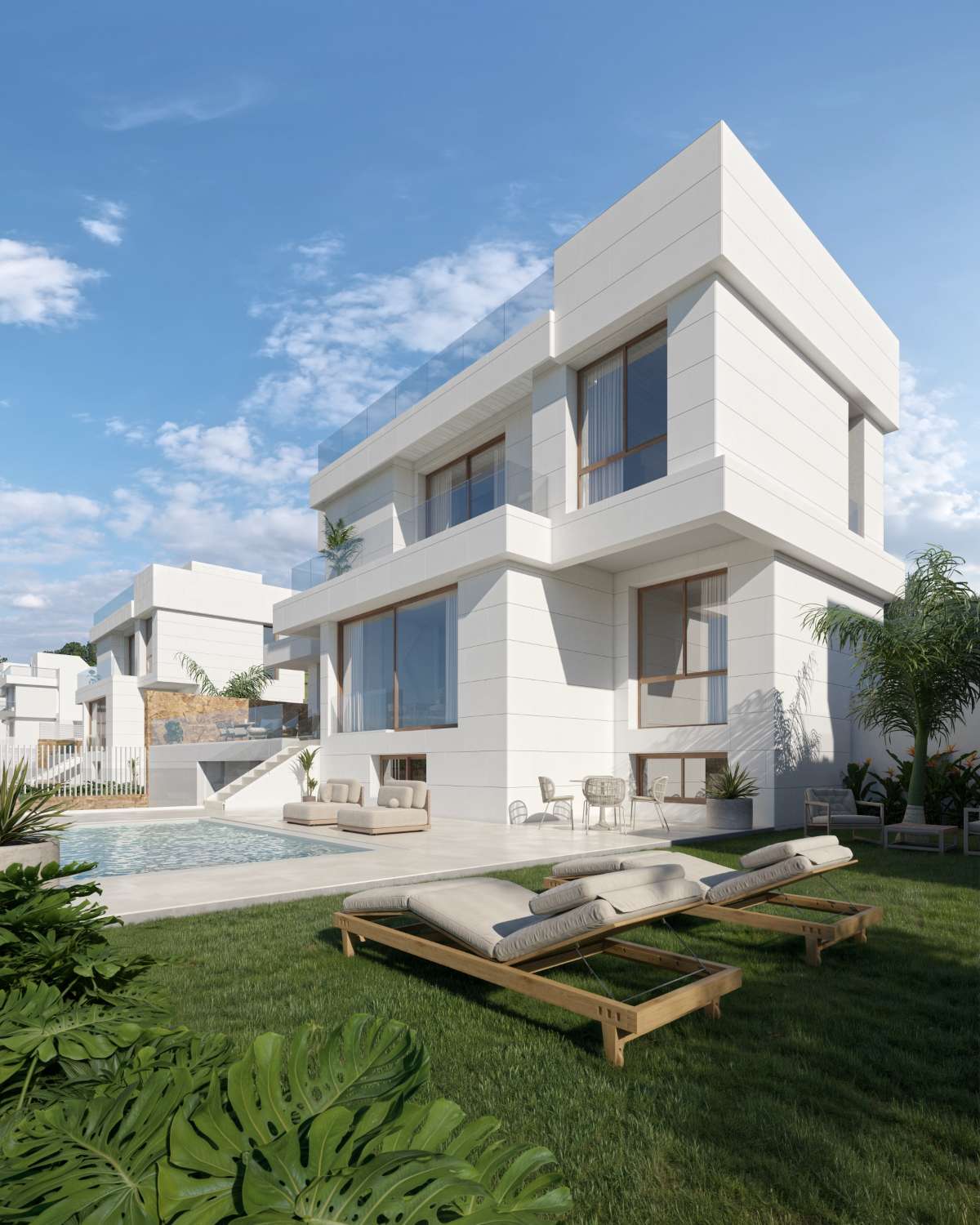 Villas for sale FROM €1.312.500. With 4, 5 and 6 bedrooms. On the Golf with sea views. Estepona.