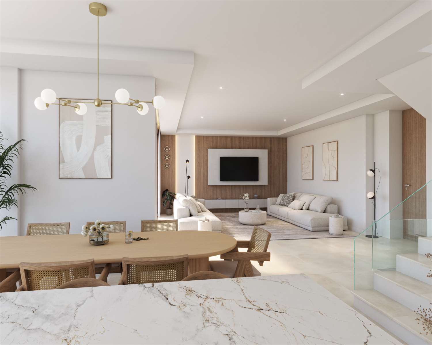 Villas for sale FROM €1.312.500. With 4, 5 and 6 bedrooms. On the Golf with sea views. Estepona.