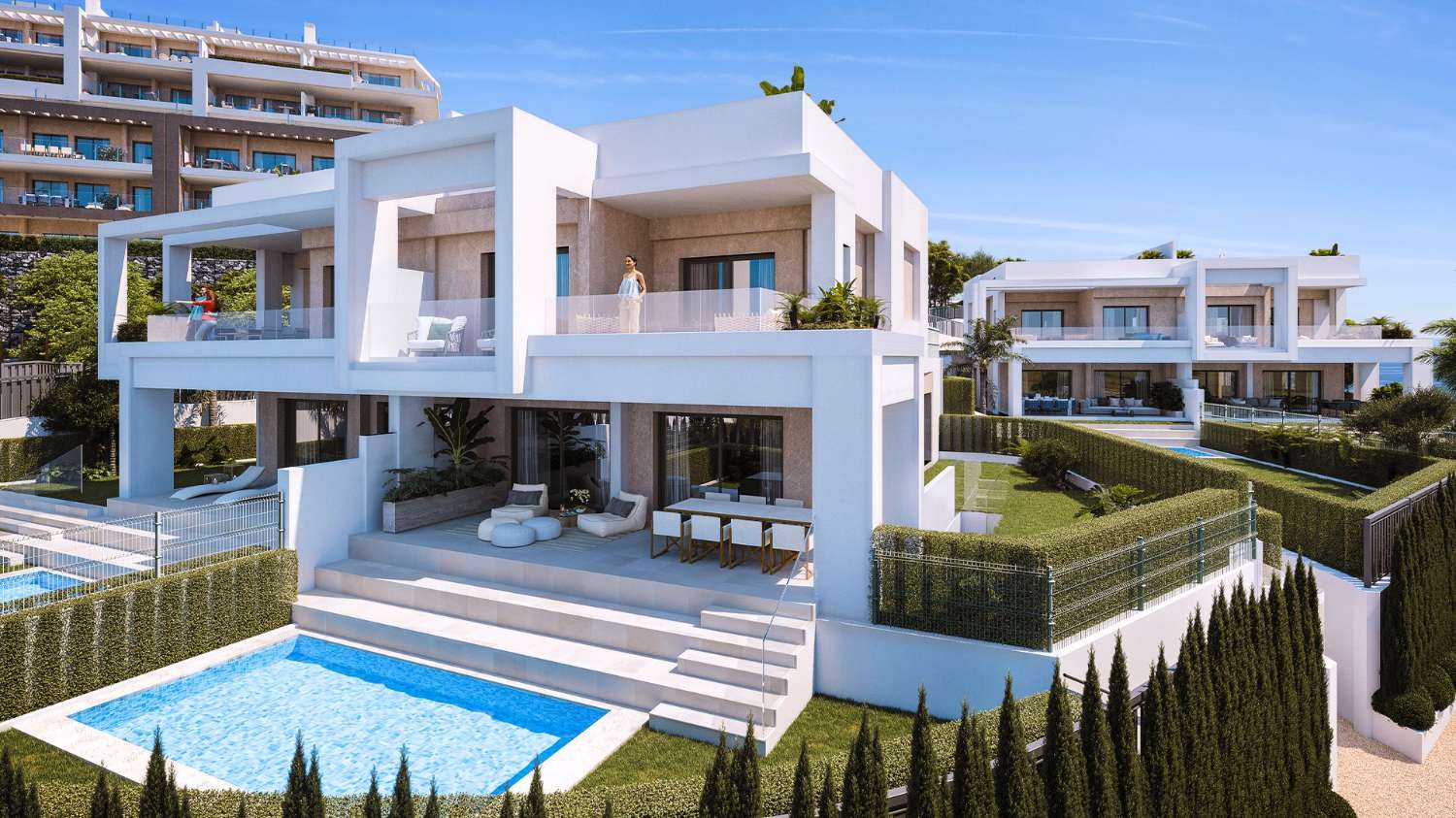 Apartments Prices from €464.000 and Semi-Detached Houses from €1.4680.000. Turnkey project. Estepona.