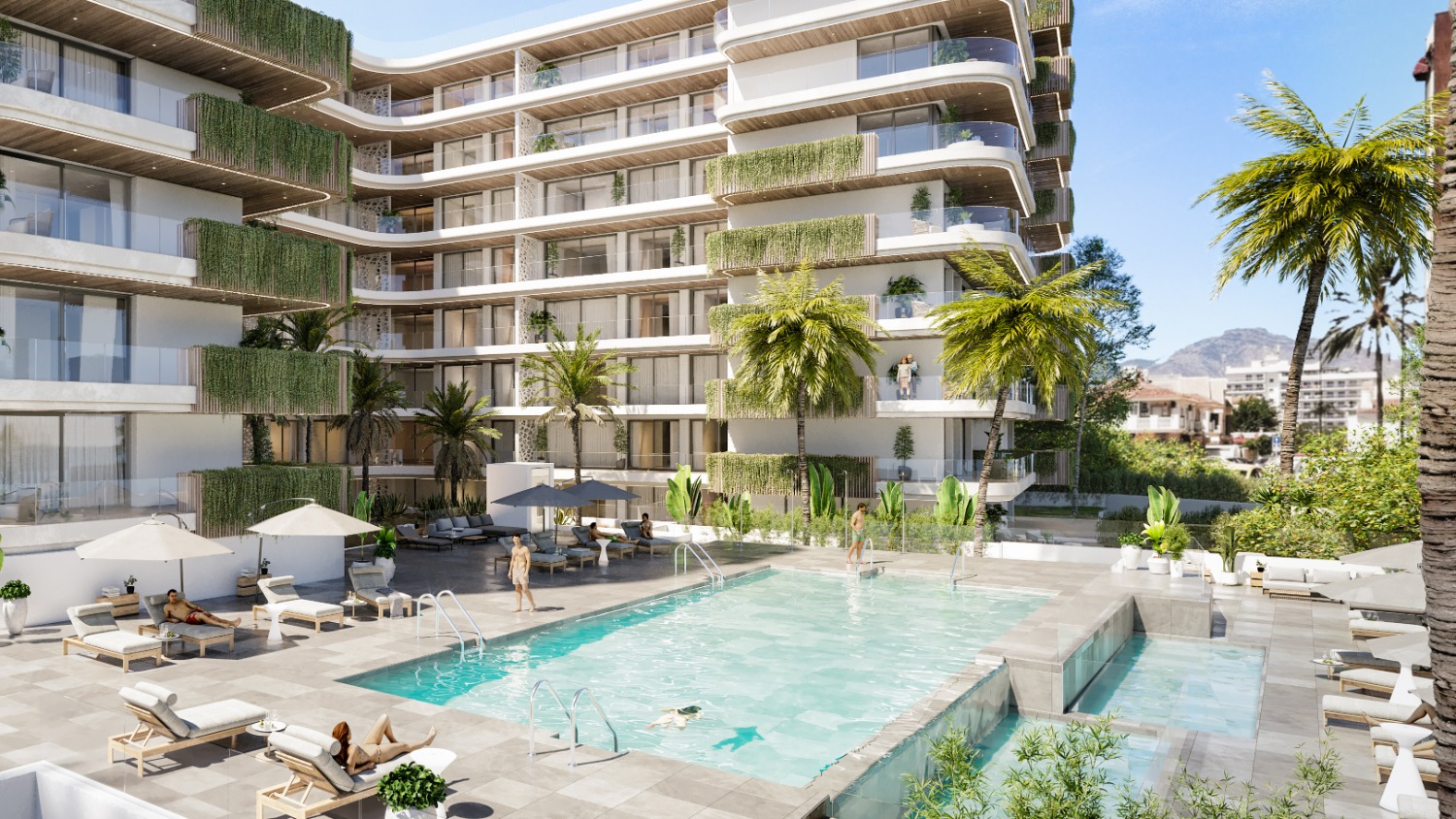 A vendre, Appartements à partir de 659 000 €. Pré-installation pour chargeur de voiture électrique. À Fuengirola.