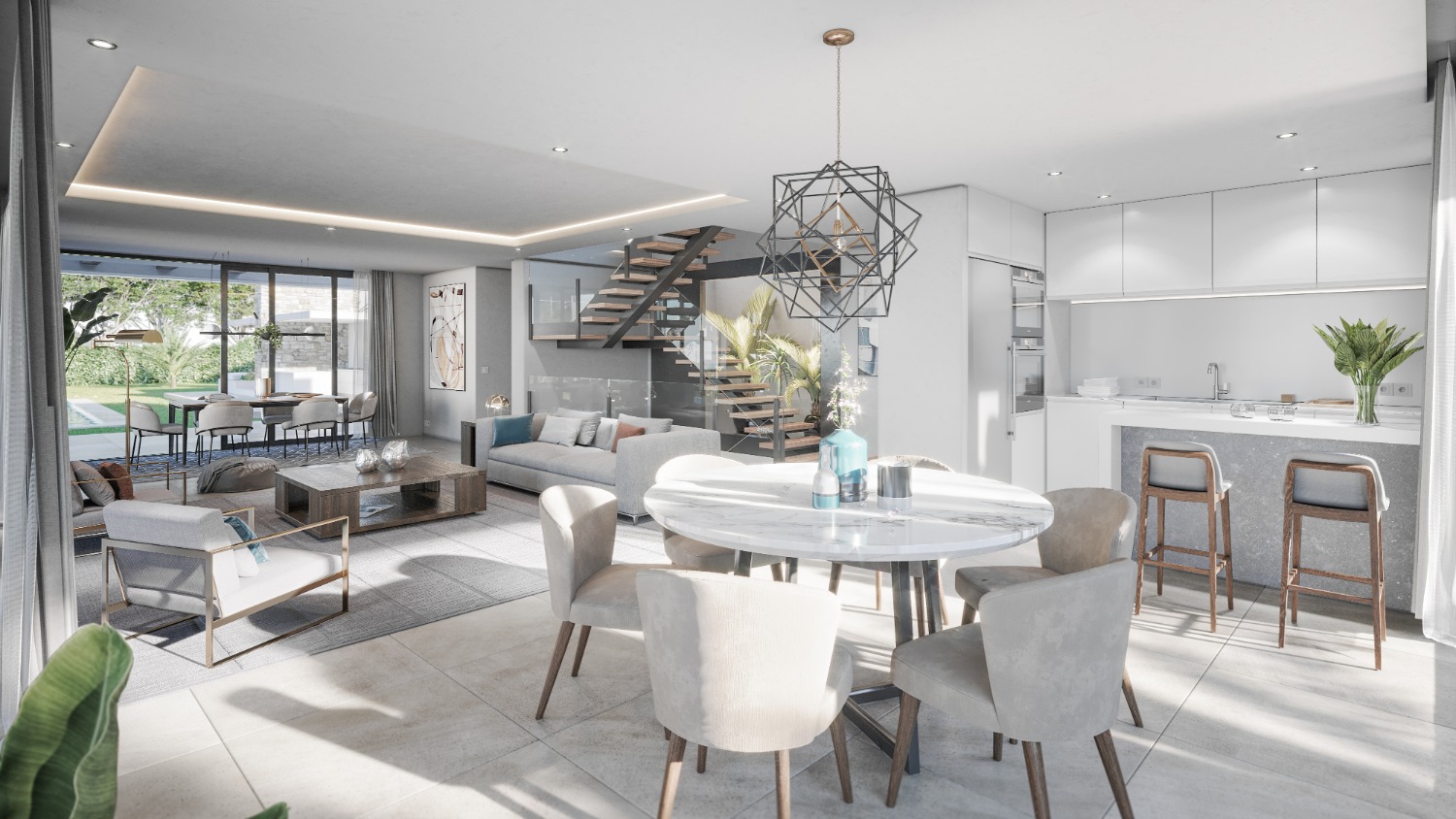 South facing Eco Design Villa with Wonderful sea views. Estepona West.