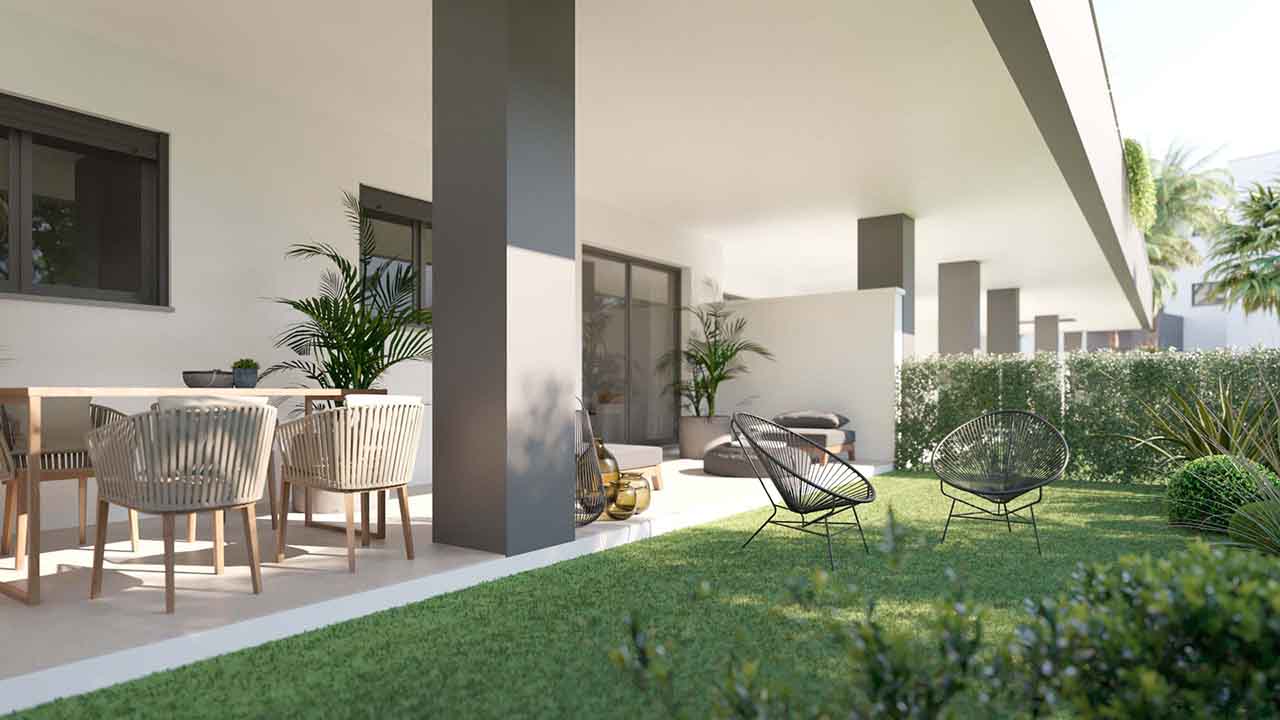 Integration of modern and functional Contemporary architecture. Three Bedrooms from €288,200 to €394,700.