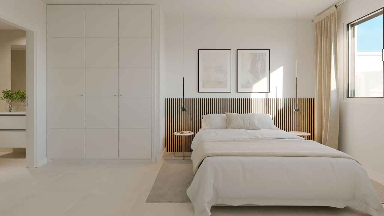 Интеграция современной и функциональной современной архитектуры. Три спальни от 288 200 до 394 700 евро.