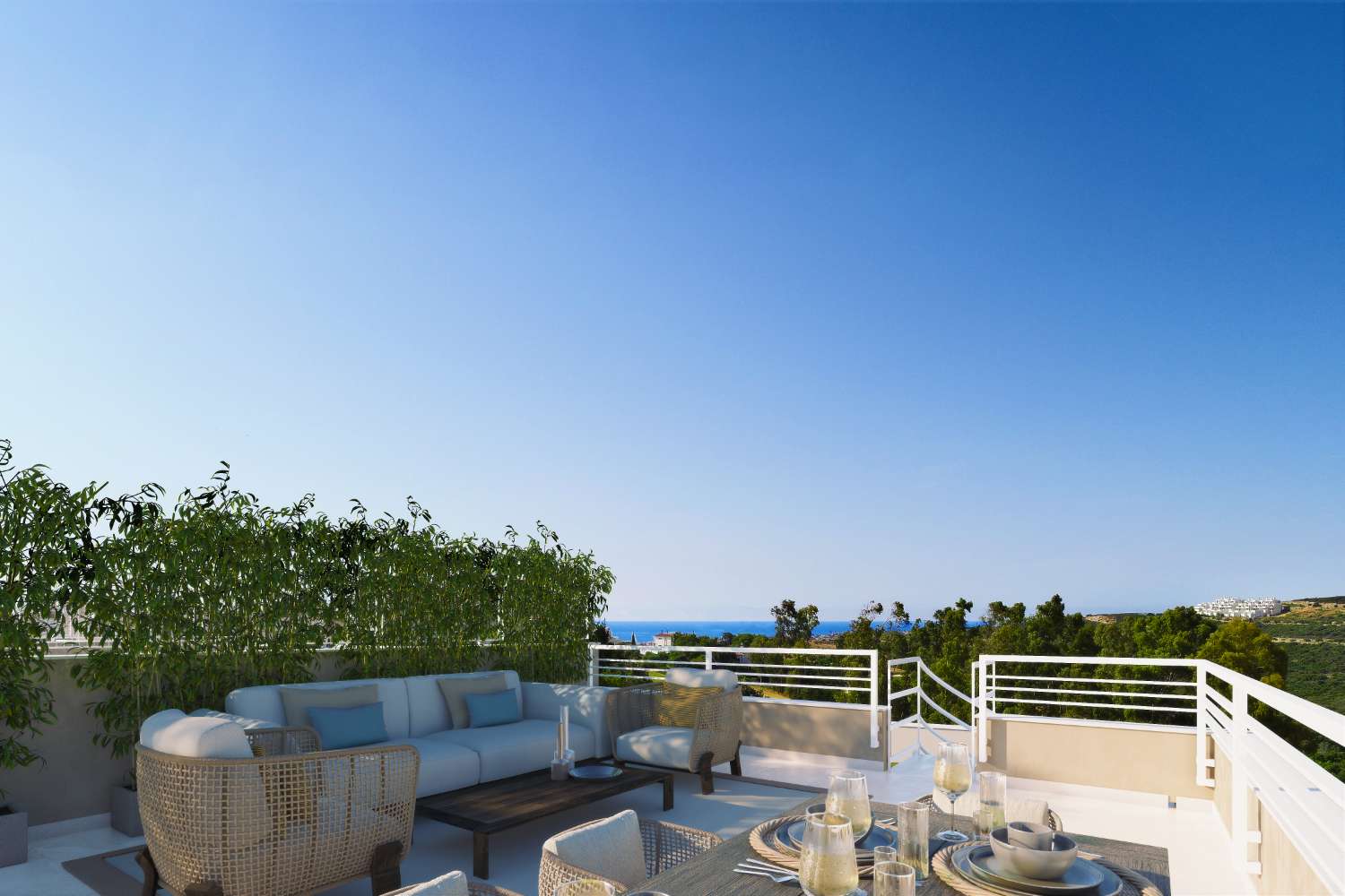 For sale. Apartments with garden and penthouses. Price from 375.000€. New development in Estepona.