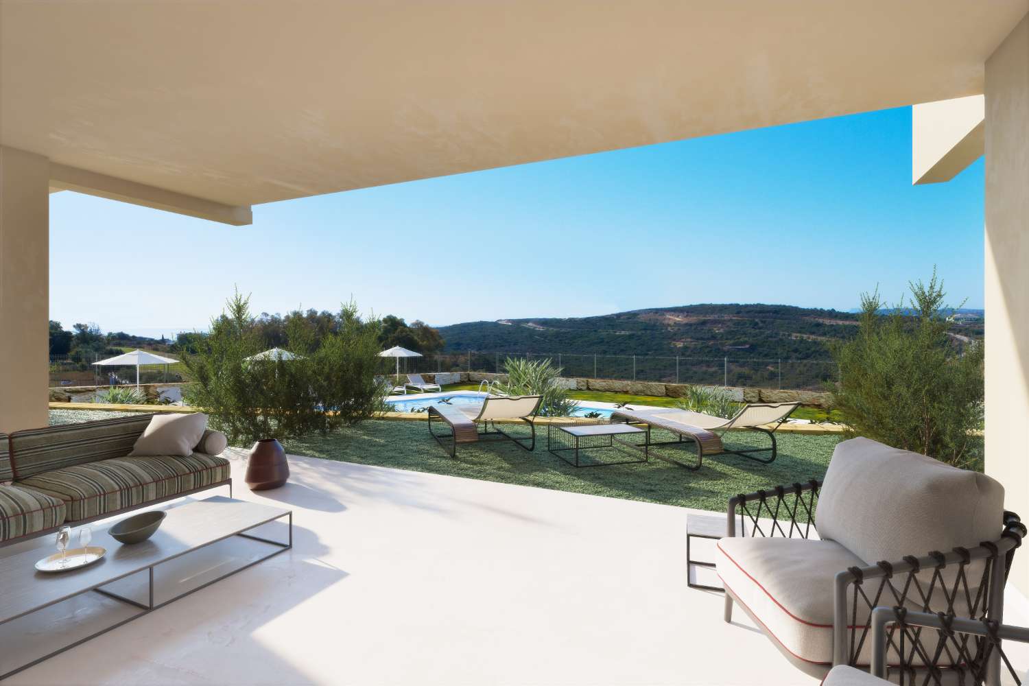 For sale. Apartments with garden and penthouses. Price from 375.000€. New development in Estepona.