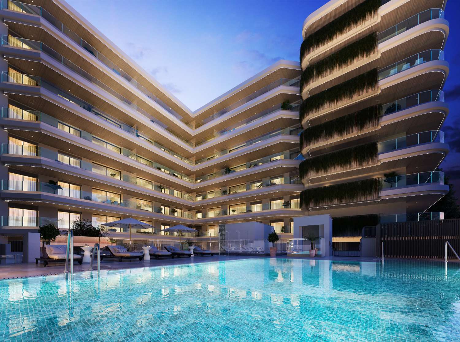 A vendre, appartement avec jardin à Fuengirola, Malaga. À seulement 100 mètres à pied de la mer.  Livraison en avril 2024.