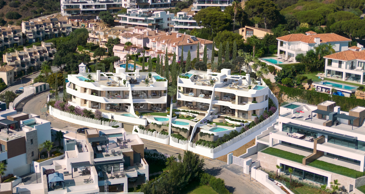 Nieuwbouw woningen in Marbella, Cabopino. Slechts 8 stuks. Ze hebben allemaal een eigen zwembad.