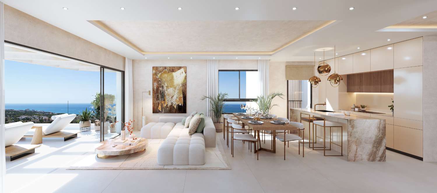 For sale, New Build Apartments, from €1,250.00. Private pool and Sea views. Cabopino, Marbella.