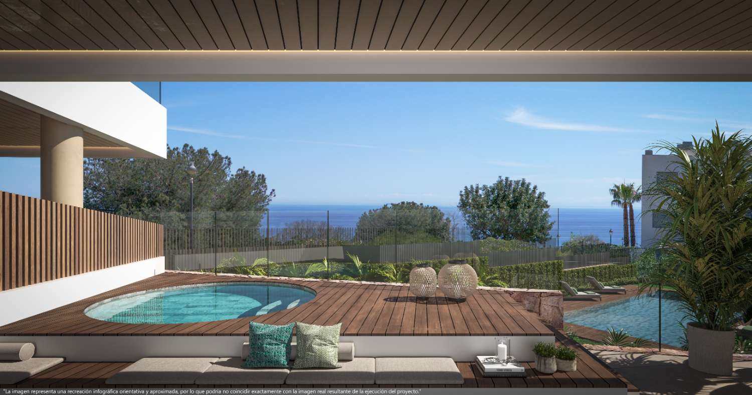For sale, New Build Apartments, from €1,250.00. Private pool and Sea views. Cabopino, Marbella.