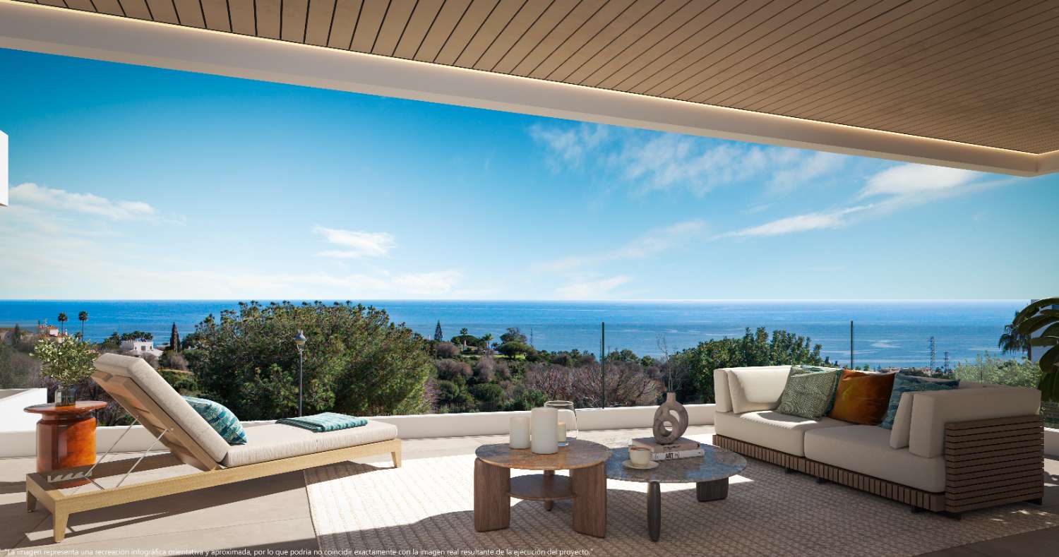 For sale, New Build Apartments, from €1,250.00. Private pool and Sea views. Cabopino, Marbella.