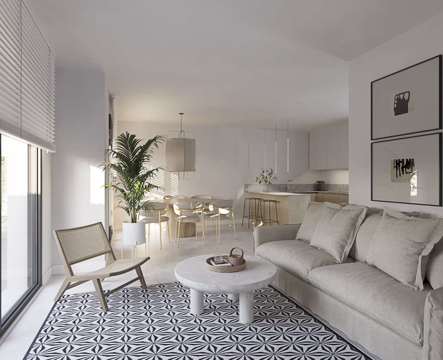 For sale. New build duplex Penthouses and ground floor with garden. Prices from €370.000. Casares Golf.