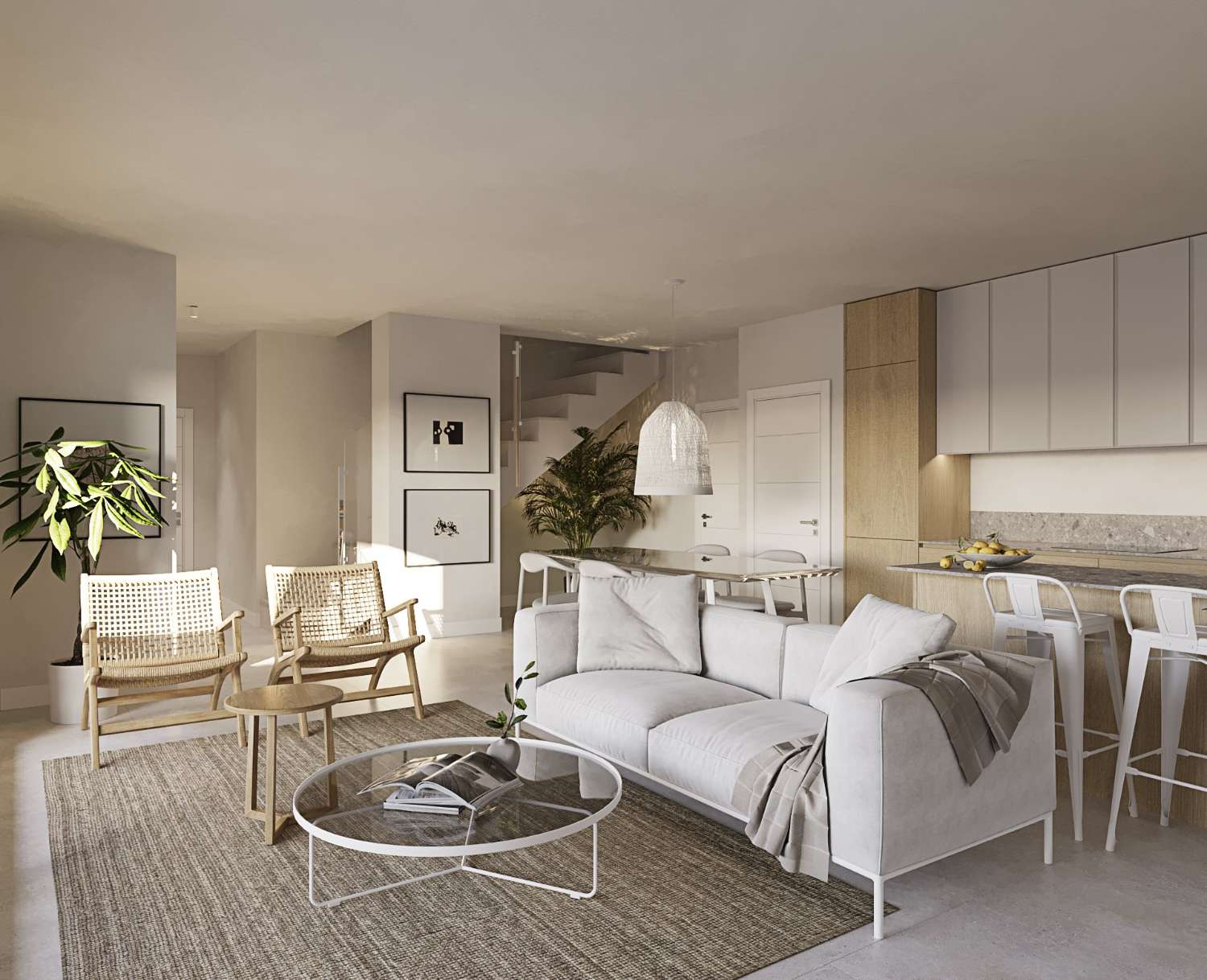 For sale. New build duplex Penthouses and ground floor with garden. Prices from €370.000. Casares Golf.