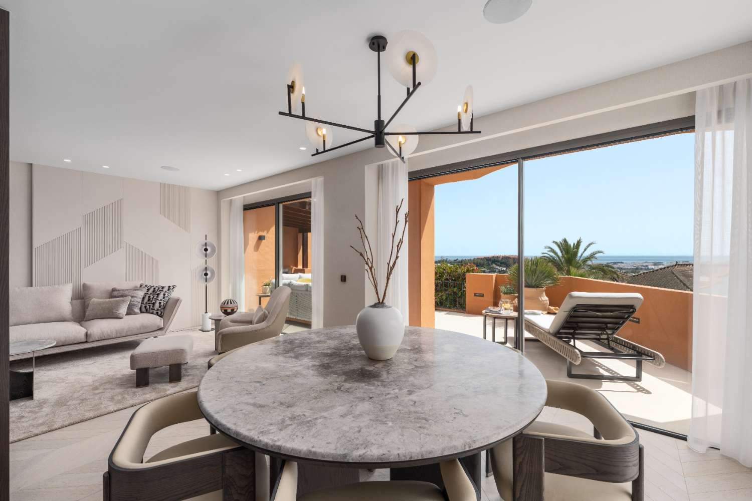 Luxury apartment for sale with breathtaking sea views. in Les Belvederes, Nueva Andalucía.