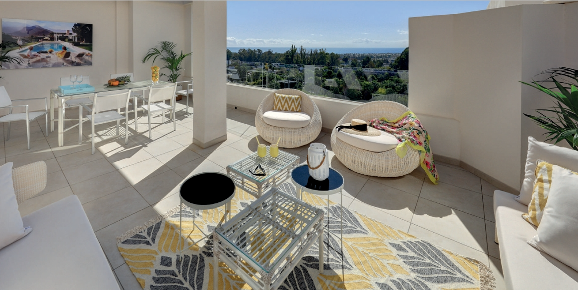 Sales price from € 375.000. New build 2-, 3- and 4-bedroom apartments. Marbella.