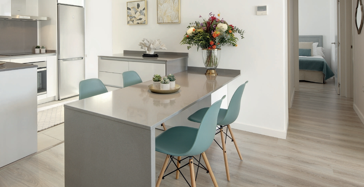 Sales price from € 375.000. New build 2-, 3- and 4-bedroom apartments. Marbella.