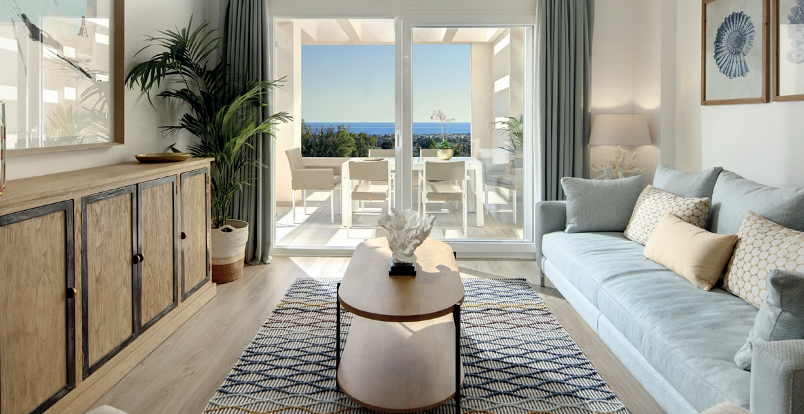 Sales price from € 375.000. New build 2-, 3- and 4-bedroom apartments. Marbella.