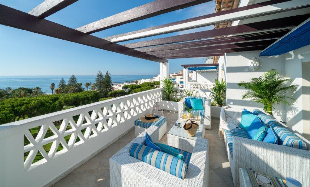 For Rent, Duplex Penthouse with Panoramic Sea views. Puerto Banus. Marbella.