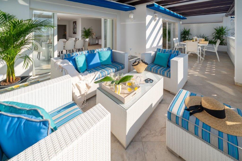 For Rent, Duplex Penthouse with Panoramic Sea views. Puerto Banus. Marbella.