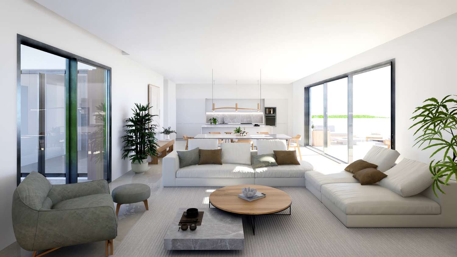 交钥匙项目。现代设计和建筑别墅出售，拥有全景海景。卡萨雷斯。