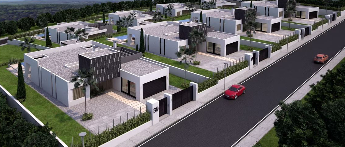 Sale price from €1.284.000 to €1.461.000. New Development with modern Villas. Mijas.