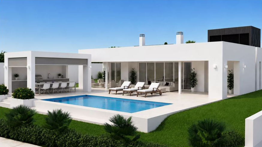 Sale price from €1.284.000 to €1.461.000. New Development with modern Villas. Mijas.