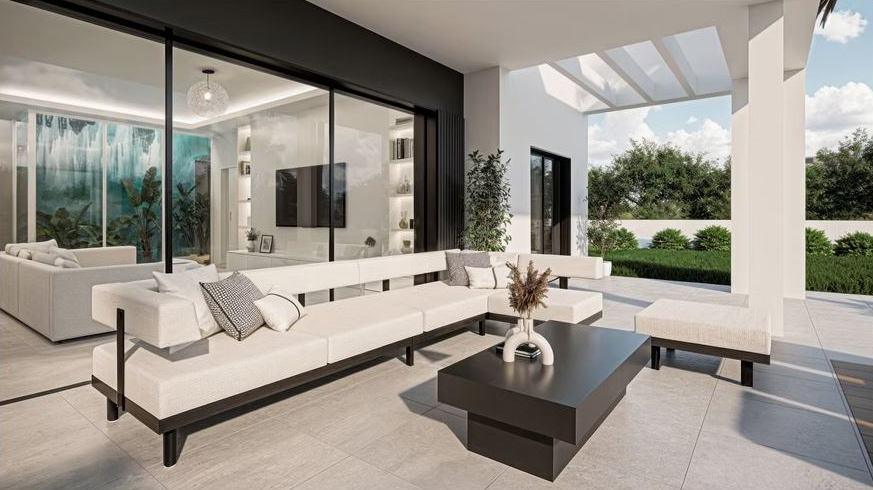 Sale price from €1.284.000 to €1.461.000. New Development with modern Villas. Mijas.
