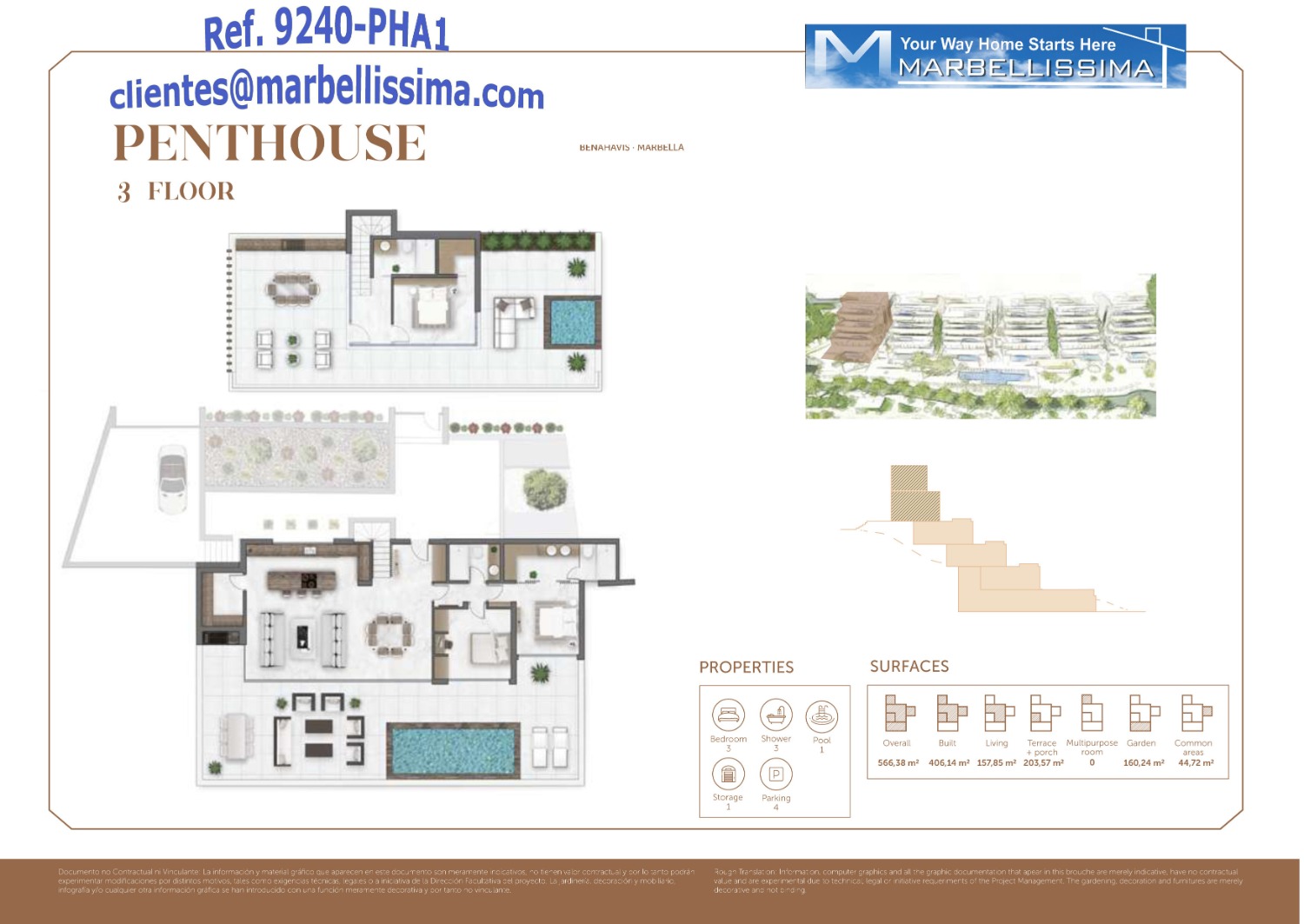 Independent access, Private pool and garden, 4 parking. Absolutely wonderful Penthouse. Benahavis.